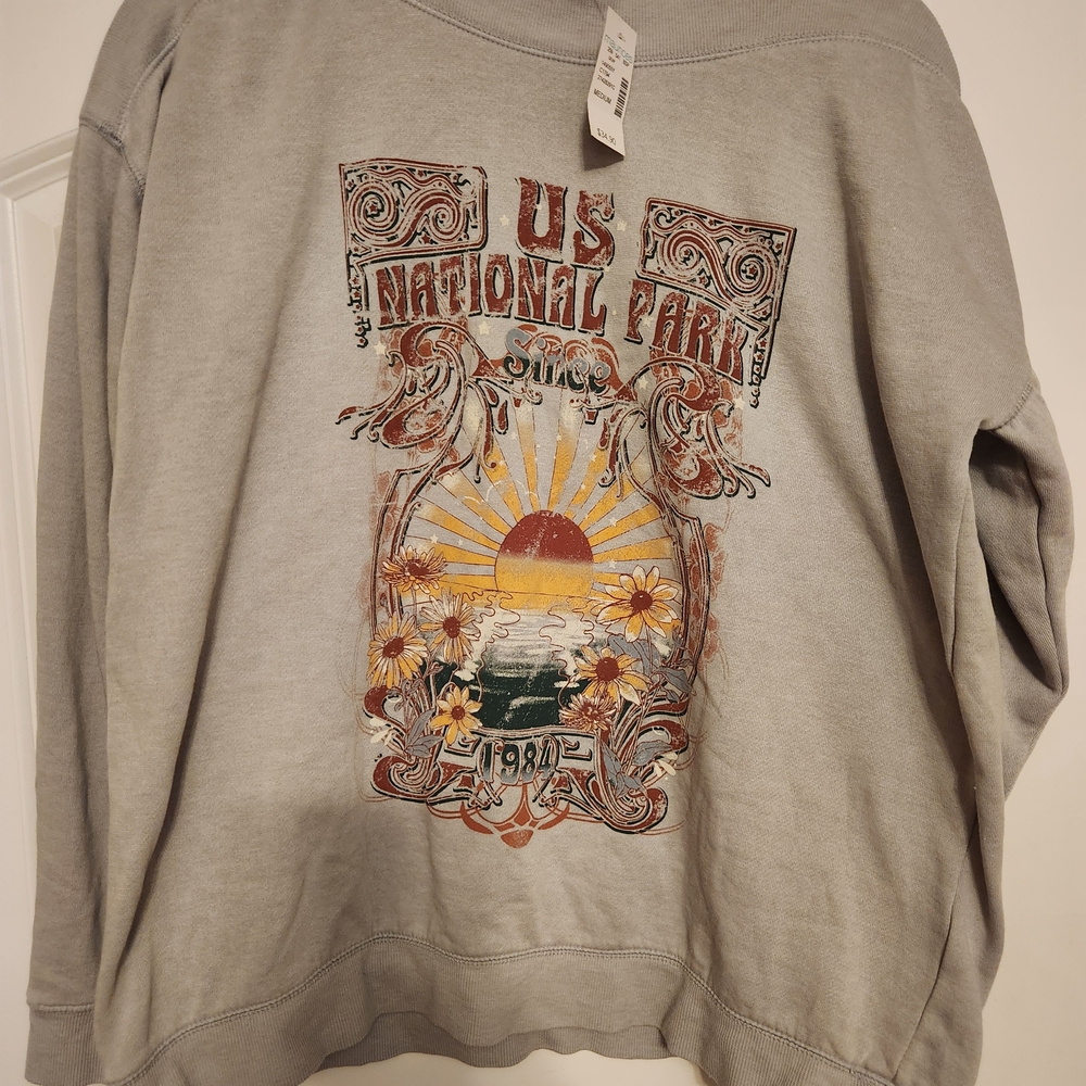 Maurices Gray US National Park Graphic Crewneck Sweater